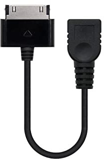 Brightium Cable USB 2.0 OTG - Cable de 15 cm, conexión Tipo M-A/H, Color Negro, Permite transferir Datos Entre Dispositivos compatibles.