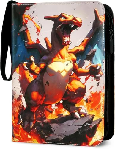 Sammelalbum für Pokemon Karten,50 Seiten 900 Taschen Sammelkarten Album Groß,PU Tragbar Tragbarer wasserdichter Kartenhalter Card Collection Sammelheft, Geschenk für Kinder
