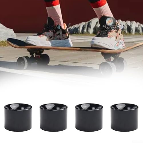 Verbessern Sie die Leistung Ihres Skateboards mit Rollen und ABEC9-Kugellagern, 4er-Set (schwarz)