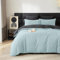 Boqingzhu Baumwolle Bettwäsche 135x200cm Blau Hellblau Grau Einzelbett Weich Renforce Wende Baumwollbettwäsche Bettbezug 135x200cm und 1 Kissenbezug 80x80cm mit Reißverschluss