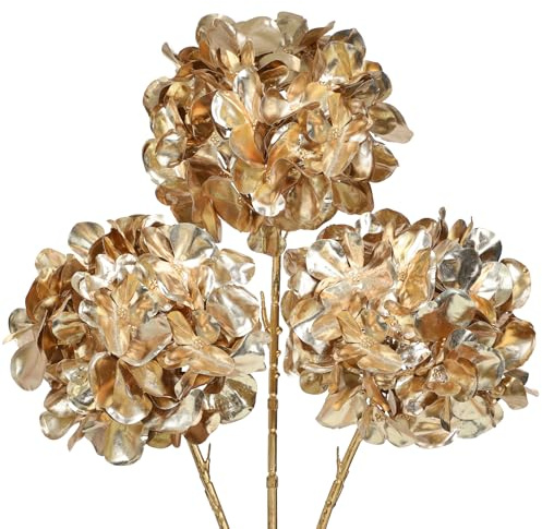 Oairse Künstlichen Weihnachtsblumen Hortensien Glitzer-Weihnachtsblumen für Weihnachtsbaum-DIY-Dekoration Künstliche Blumen für Christbaumschmuck, Weihnachtsbaum Neujahr Ornamente
