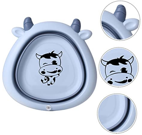 IMIKEYA Lavabo Pour Enfants Mini Bassin À Vaisselle Pour Enfants Lavabo Pour Bébé Seau Pliable Portable Petite Pour Bébé Pour Lavabo Lavabo Pliable Pour Bébé Lavabos Bleu Pp