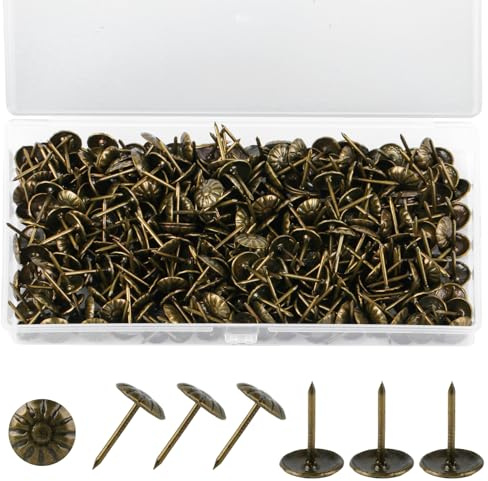320 STK. Polsternägel, Polster Reißzwecken, Möbelnägel 11x17mm Grüne Patina | Perfekt für Sessel, Sofas, Betten, Truhen und DIY-Dekoprojekte – verleiht jedem Möbelstück Charakter.