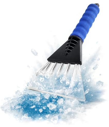 com-four® Eiskratzer mit Softgriff, Stabiler Schneeschaber für Autoscheiben | ergonomischer Griff - kratzfest & handlich - robustes Winterzubehör [Auswahl variiert]