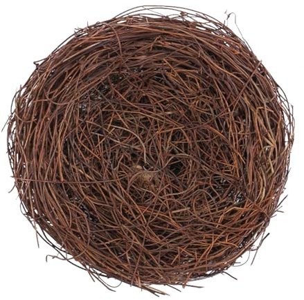 Vogelnest - Rattan Ostern künstliches Nest, warmes atmungsaktives Design | Vogelnester Haus Basteln mit gefälschten Vögeln Ornament für Holz Fenster Haus Garten Display Frühling Dekoration Natur Thema