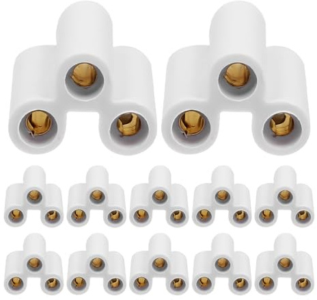 CHICAMPERA 3 Poliger T5 T8 LED Lampenanschluss 20 Stück Weiblich 21mm Doppelseitiger Verbinder für LED Röhren