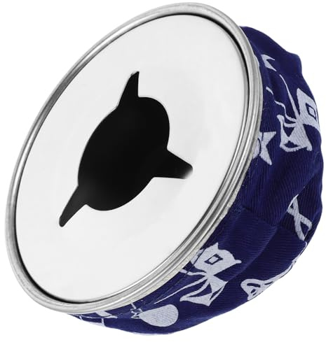 Cenicero Portátil de Acero Inoxidable para Embarcaciones y Barcos, Azul | Base de Saco Antiviento, Compacto y Ligero, para Patios y Viaje, Estilo Decorativo Elegante