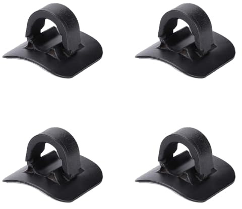 MAGICLULU 4 Stück Fahrrad C Clip Klemmen aus Kunststoff Schwarz Starke und Zuverlässige Kabelschellen für Mountainbike Bremszüge Einfach zu Biegen und Vielseitig Einsetzbar