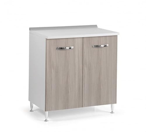 WEBMARKETPOINT Base per Cucina 2 Ante Olmo in Legno nobilitato Cm 80x50xH 85