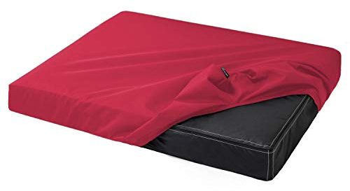 tierlando® Quick-Cover Goofy Basic Matratzenschoner für Hundebett und Hundematratze aus Polyester – rechteckiger, waschbarer Spannbettlakenbezug Größe: 115x80cm | Farbe: 04 Dunkelrot