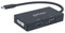 Manhattan 152983 USB-C 3-in-1 Multiport A/V-Konverter USB Typ C-Stecker auf DVI-, HDMI- oder VGA-Buchse, 4K@30Hz auf HDMI-Port, 1080p auf VGA- und DVI-Ports, schwarz