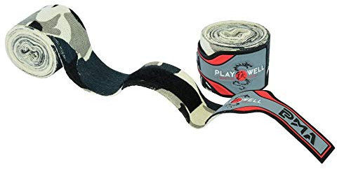 Playwell PMA MMA Handbandagen, Baumwolle, Camouflage, 4 m, 1 Paar