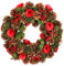 Red Rose Front Door Wreath Large Wall Hanging Garland Ornament