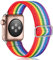 Vcegari - Cinturino elastico compatibile con Apple Watch 42 mm 44 mm, cinturino di ricambio per iWatch SE Series 6 5 4 3 2 1, arcobaleno