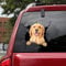 Ocean Gift Golden Retriever Auto Aufkleber, Hund Auto Aufkleber 2 Stück - Realistische Golden Retriever Aufkleber für Autofenster, Wände Serie 70 Größe 30,5 cm x 30,5 cm