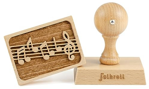Folkroll Keksstempel Musik, 70x50 mm, Cookiestempel, Backstempel, Keks, Stempel, Motiv, Buchenholz, 334768