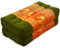 livasia Block Yogakissen eckig Thaiseide - 17x34x12cm - Meditationskissen Kapok, Stützkissen rechteckig, Yoga Pilates Zubehör Nackenkissen, Thaikissen fest handgefertigt (Grün/Orange/Elefanten Seide)