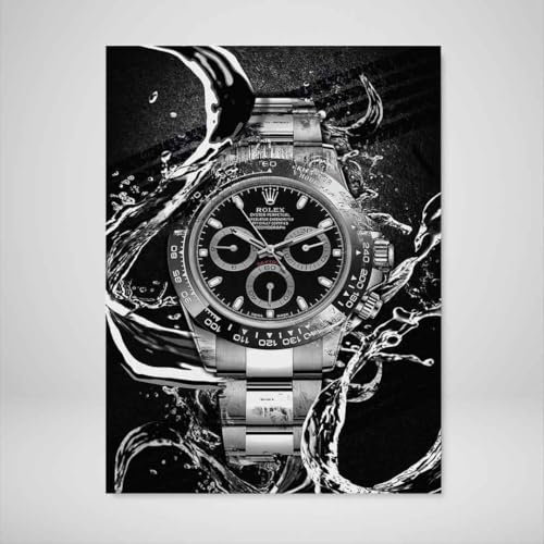 DEVICI Wandbilder – Rolex Daytona Black Panda – Wandbilder Wohnzimmer, Büro, Bilder Leinwand, Poster & Kunstdrucke, Wanddekoration Wohnzimmer