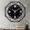 VIVILINEN Wanduhr Ohne Tickgeräusche 30cm Wanduhr aus Schmiedeeisen MDF Modern Quarz Batteriebetriebene Uhr Lautlos für Wohnzimmer Schlafzimmer 30x30cm 12 Zoll