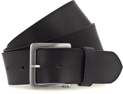 H.I.S 45mm Leather Belt W105 Black - kürzbar