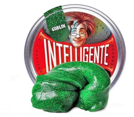 Intelligente Knete - Das Original! Goblin mit Glitzer-Effekt - Kinderknete und Therapieknete in einem - besser als jeder Stressball! Für Kinder und Erwachsene (Medium-Dose, 40g)
