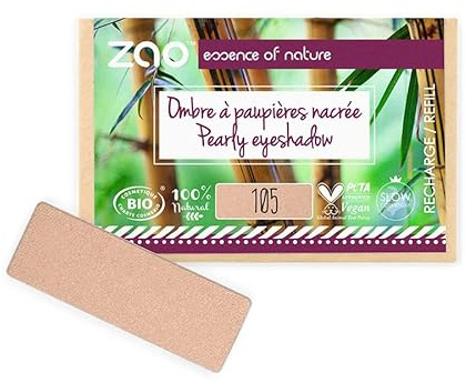 Zao Refill Pack Eyeshadow Rectangle 105 Sand Gold Female