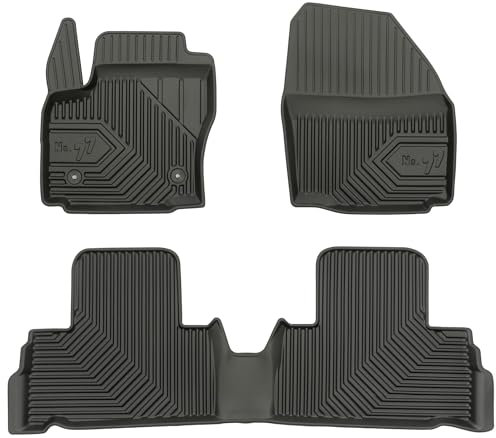 MOTOS Gummimatten Auto Fussmatte passend für Ford Galaxy II 2009-2015 1. und 2. Sitzreihe, 31cm zwischen Mattensteckern Verbessern Sie Ihren Reisekomfort mit Antirutschmatte Auto No.77 - Allwetter fuß