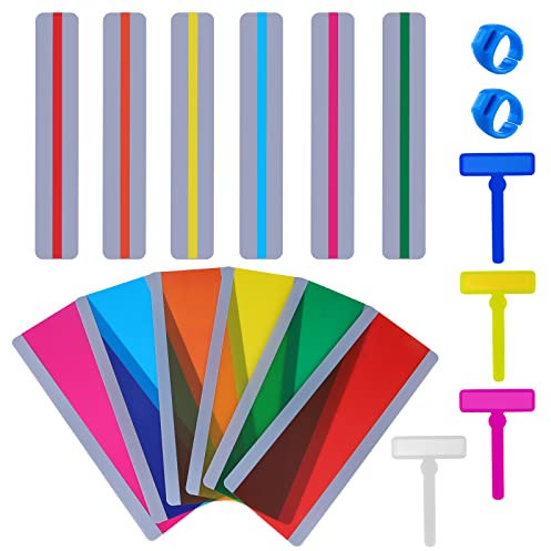 SAVITA 18 Pièces Bandes de Lecture Guidée Dyslexie Outils, Traceurs de Doigts Bandes de Surbrillance Bandes de Lecture Dyslexie Colorées pour Étudiants Enfants pour Aider à Lire