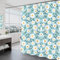YHXBD Rideaux de Douche Rideau de Salle de Bain,Rideau De Bain Bleu Simple Imprimé Marguerite, Rideaux De Baignoire Lavables Anti-moisissure en Tissu Imperméable avec Crochets,A,100x200cm