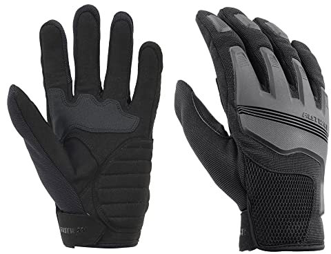 FAST WAY Offroad II Motorradhandschuhe Sommer, CE Zertifizierte Offroad Motocross Handschuhe, Bequeme Motorrad Handschuhe Herr & Frau, Schwarz, M