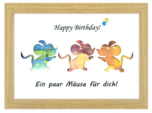 Ukaeno Geldgeschenke Geburtstag, Lustige Geldgeschenk Verpackung, Kreative Geld Geschenk, DIN A5 (Holzfarbe)