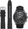 Stanchev Omega Swatch MoonSwatch 20mm Replacement Strap, Soft Rubber Curved Strap for Men & Women (Black)