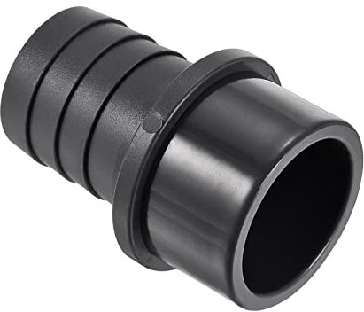 M METERXITY 1pz PVC Tubo Raccordo - Acqua Tubo Connettore, 40mm Dentellato Dritto Tubo Giunto, Applica a Esterno/Giardino/Piscina (OD 50mm, Nero)