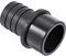 M METERXITY 1pz PVC Tubo Raccordo - Acqua Tubo Connettore, 40mm Dentellato Dritto Tubo Giunto, Applica a Esterno/Giardino/Piscina (OD 50mm, Nero)