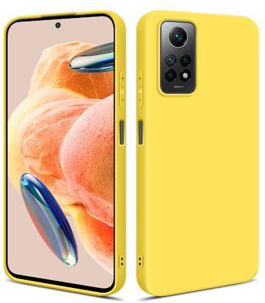 HSP Funda para Xiaomi Redmi Note 12 Pro 4G [resistente al polvo] Carcasa protectora silicona TPU | Anti-arañazos Antigolpes Anti-Choques | Protección de cámara | Suave Blanda Delgada Case | Amarillo