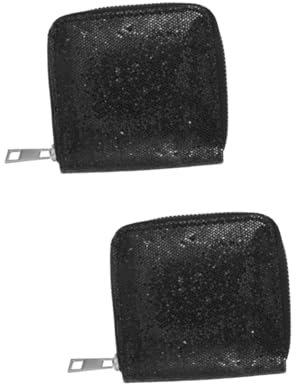 CALLARON 2 Stück Elegante Geldbörse Mit Reißverschluss Brieftasche Glitzer-Design Für Taschengeldhalter Damen-geldbörse
