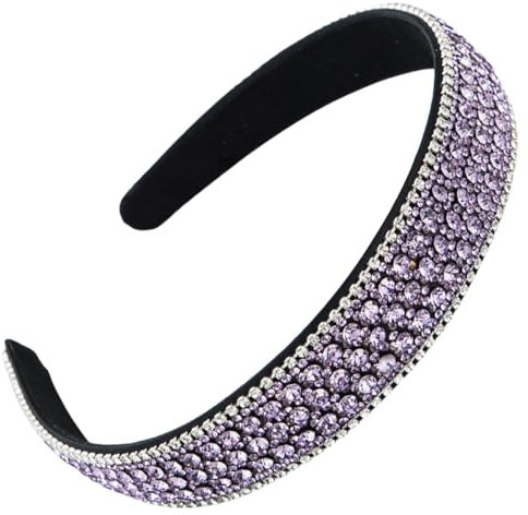 scicent Haarreifen Damen Haarreif Glitzer Strass Haarband Barock Kristall Stirnbänder mit Gepolstert Breit Haarschmuck Kopfschmuck für Frauen Mädchen Damen Braut Party - 16714