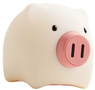 Gadpiparty Nachtlicht Schwein Silikon Led Lampe Wiederaufladbar Mit Timer Usb Kinderzimmer Nachttischlampe Warmweiß