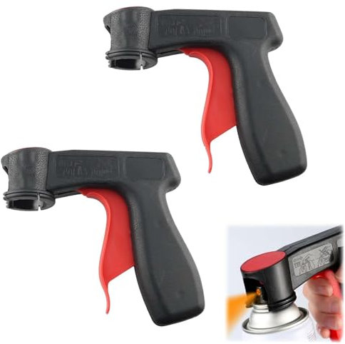 2 Pack Spray Can Trigger Grip Handle, Aerosol Spray Can Gun Pistol Grip Trigger Aerosol Grip Trigger Aerosol Spray Paint Sprays Adaptor Grip, Universal Spray Gun Tool Holder for Paint Sprays Adaptor