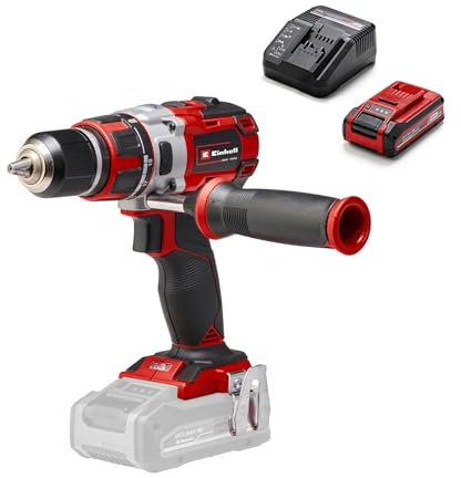 Einhell Akkuschrauber TE-CD 18 Li BL Power X-Change (60 Nm, 2 Gang, 13 mm Metallbohrfutter, Zusatzhandgriff, LED Licht, inkl. 3,0 Ah PLUS Akku & Ladegerät)