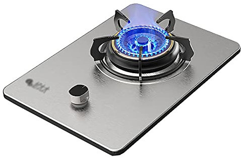 Piano cottura a gas da incasso a 1 fuoco da 43 cm, spegnimento con termocoppia e protezione blocco bambini, fornello da cucina a gas di petrolio liquefatto/gas naturale [Classe energetica A] (Co