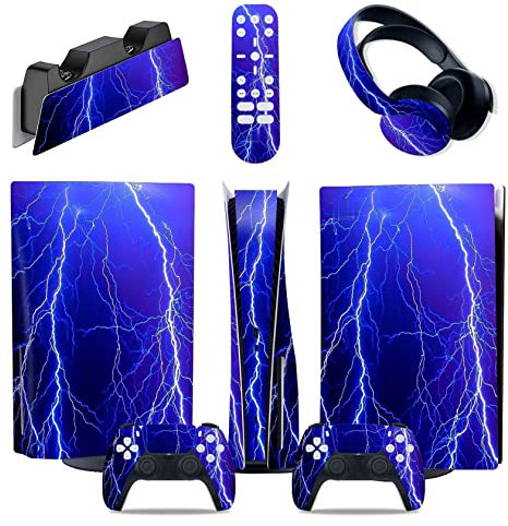 Para PS5 Consola Disc Edition & Digital Edition Pegatina Vinilo Calcomanía Cubierta Para Ps5 Mando & Estación Carga & Auriculares & Mando Multimedia 03292 Sin Burbujas Sin Espuma Antiarañazos ( Size :