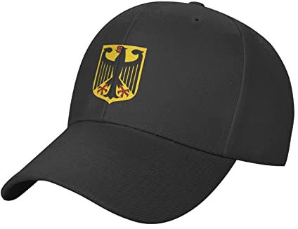 Wappen Deutschlands Baseball Cap Herren und Damen Ente Zunge Hut Casquette Verstellbar, Schwarz , One size