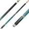 Parker Billard Queue Pool Magic, 2-teilig, PM-1, Top Design Billardqueue, super Qualität, hochwertiger Cue, Edelstahl Joint, inkl. Gewindeschutz, 12,5 mm Prof-Tip, blau