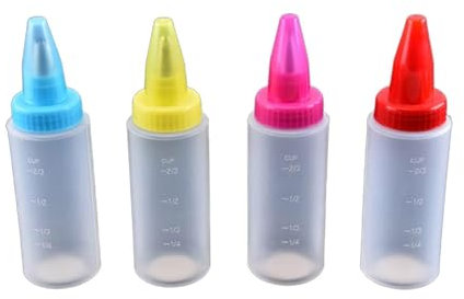 jdstty Bottiglia di glassa morbida da spremere per glassare ketchup, glassare biscotti, salse per cupcake, torte e pasta di zucchero