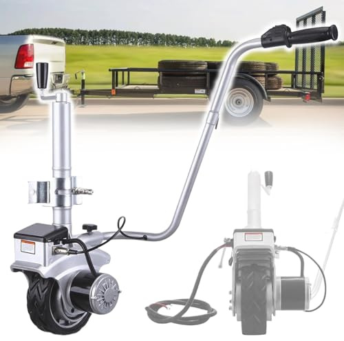 ZEEKYFOR Bootsanhänger-Mover, motorisiertes Anhänger-Stützrad 5000 lbs, 350 W 12 V Motor-Mover, einstellbare Klemmhöhe 12,6-16,5 Zoll