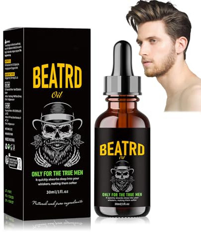 Rostblant 30ml Olio per la crescita della barba, siero per la crescita della barba da uomo, per la festa del papà Stimola la crescita della barba, ispessisce e rafforza la crescita dei capelli e della