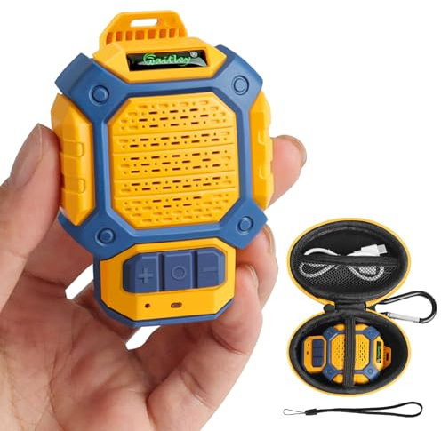 waitley Mini altoparlante Bluetooth indossabile – Clip magnetica, clip on e cordino 3 in 1, impermeabile IP56, tempo di riproduzione 12 ore, microfono integrato per esterni, campeggio, corsa, ciclismo