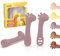akolik Cuillère Bébé Apprentissage, Cuillère Silicone Souple, Cuillères de Sevrage, Couverts bébé Design Girafe, Cuillère de Nourrissage et Anneau de Dentition 2 en 1, Adapté aux Bébés dès 4 6+ Mois