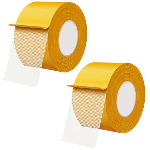 Qrity 2 Rotoli Nastro Biadesivo Multiuso, 50mm x 20m Nastro di Montaggio, Senza Residui, Nastro Biadesivo in Tessuto per Tappeti, Moquette